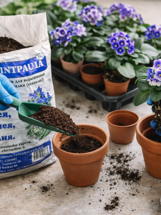 SAINTPAULIA (Senpoliya / Uzambar binafshasi) uchun maxsus tuproq aralashmasi – 1 kg