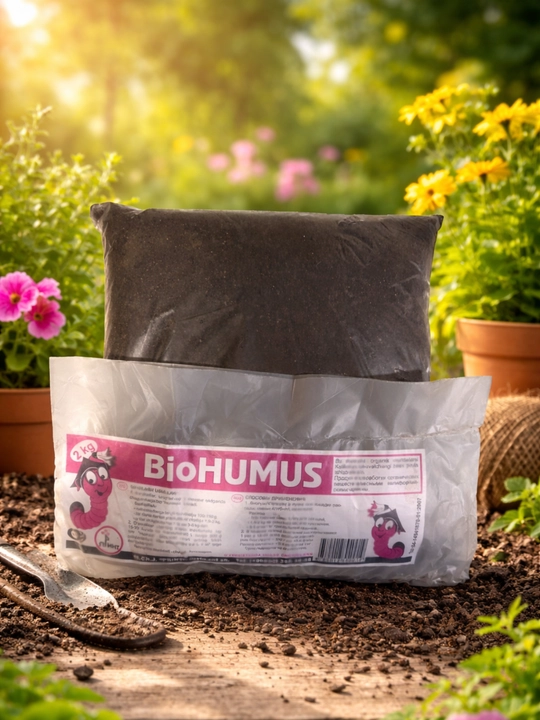 BioHUMUS – tabiiy organik bioo‘g‘it (2 kg), tuproq unumdorligini oshiruvchi o‘g‘it