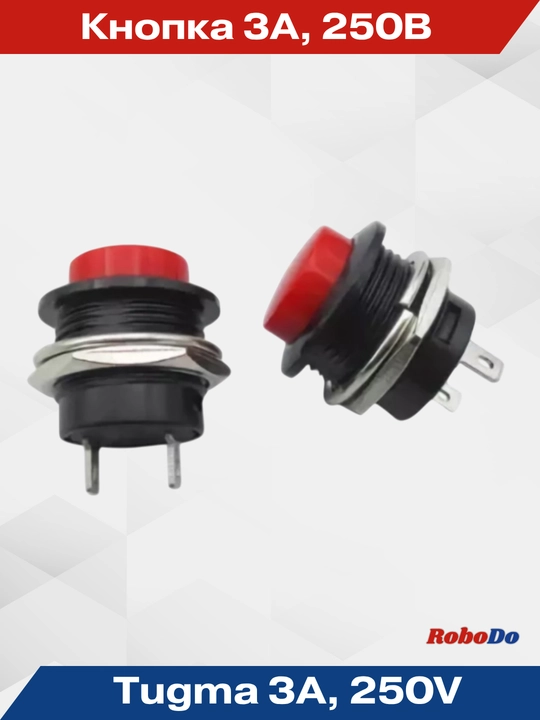 Tugma R13-507 off-(on) qizil (3A 250V)