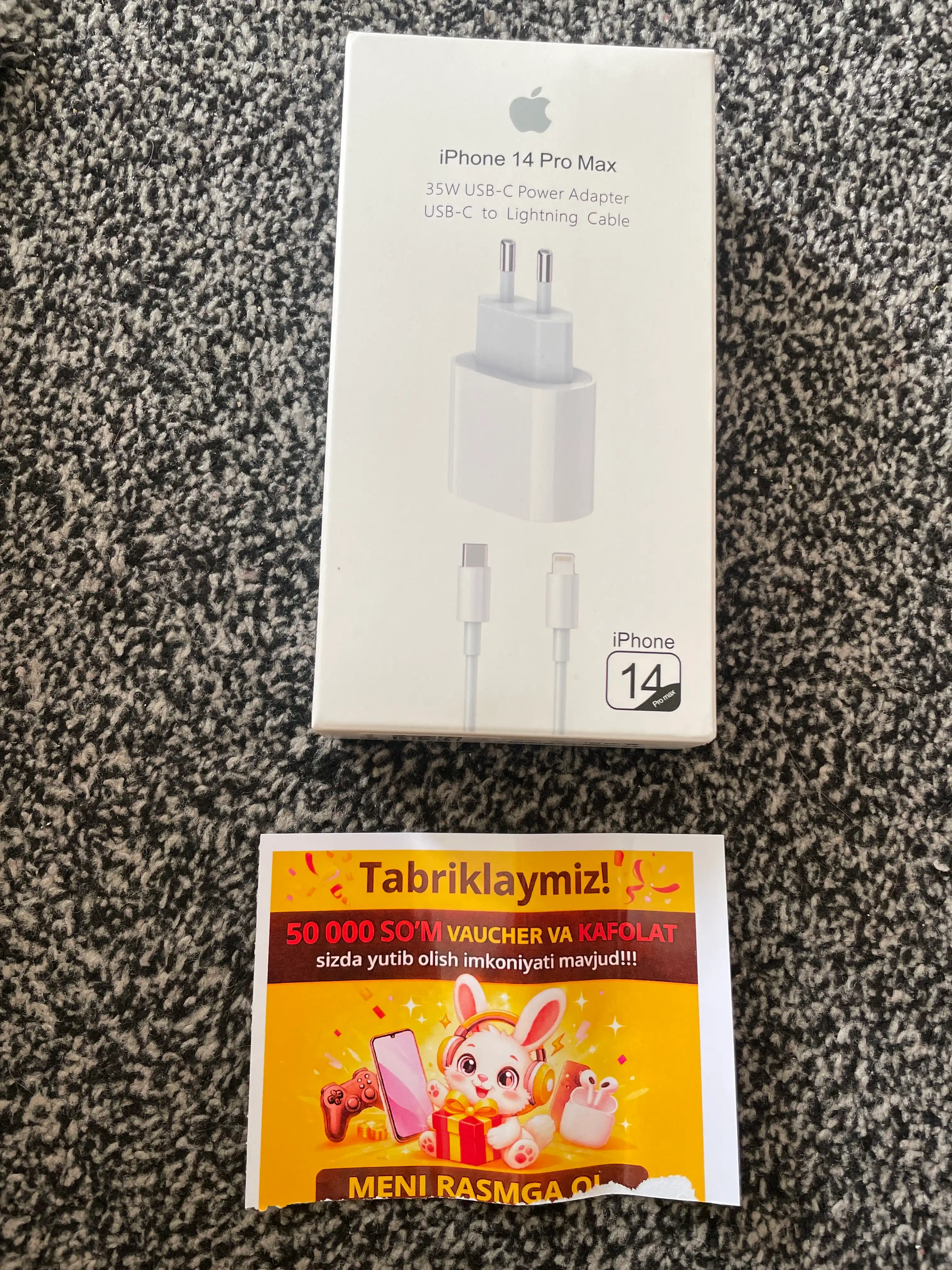 Зарядное устройство для iPhone — адаптер 35W Type-C быстрая зарядка + кабель