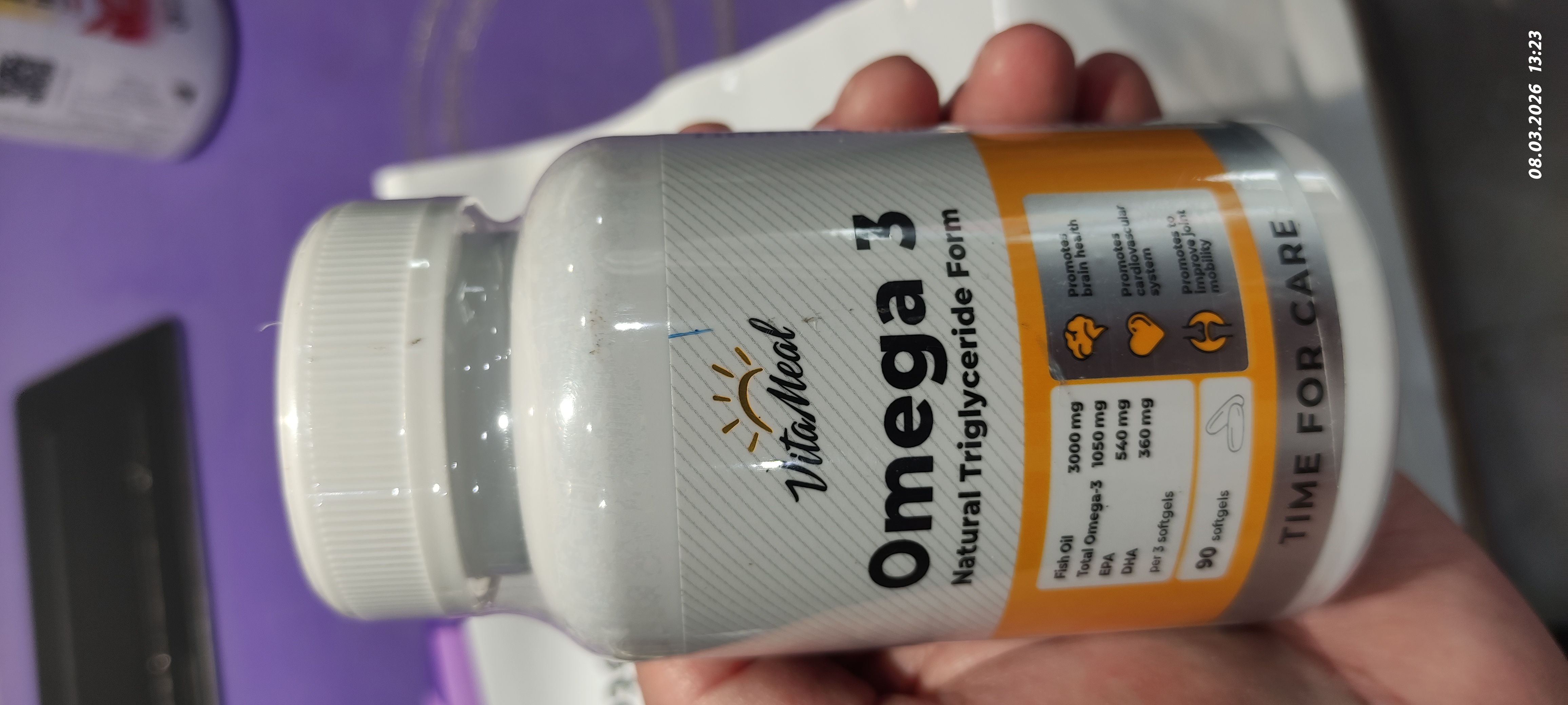 Omega-3, VitaMeal, 1000 mg, 90 kapsula