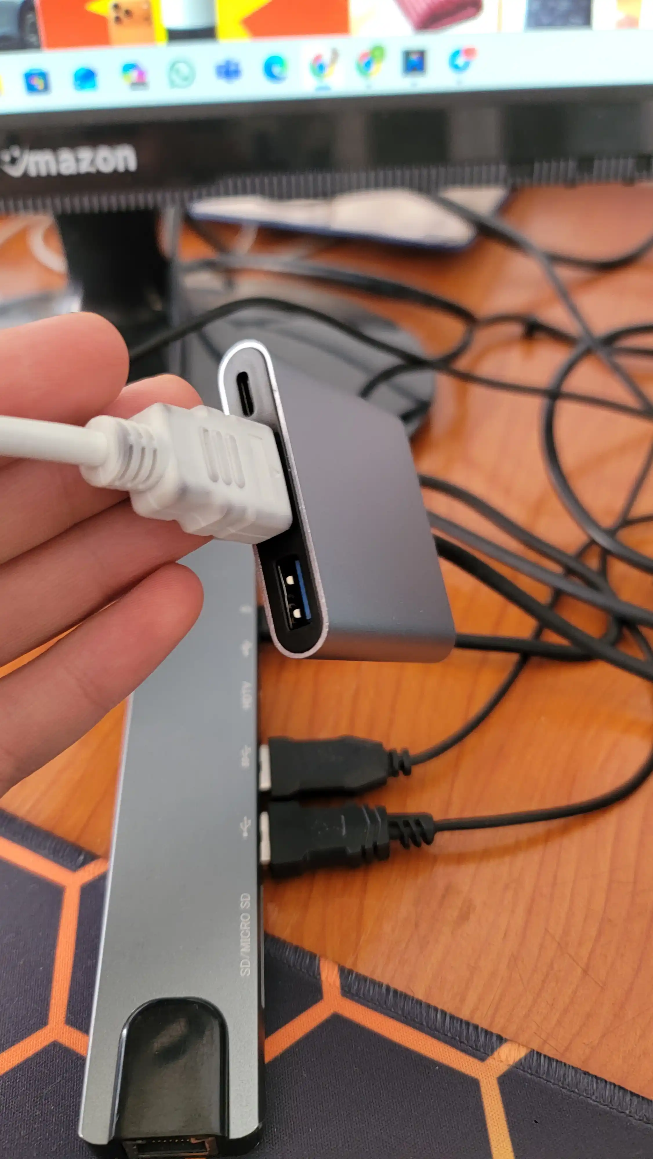Адаптер с USB Type-C к HDMI, VGA 4K при 60 Гц, для ноутбуков, проекторов, планшетов