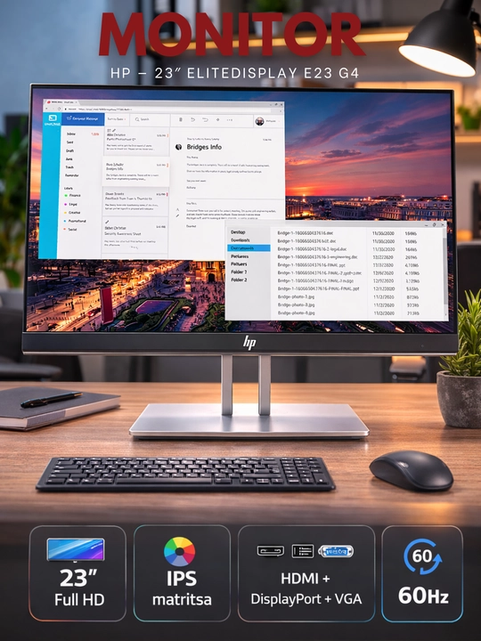 Monitor HP - 27" - 23",EliteDisplay,IPS, 100Hz, 5ms, FHD (1920x1080), VGA+2HDMI - 