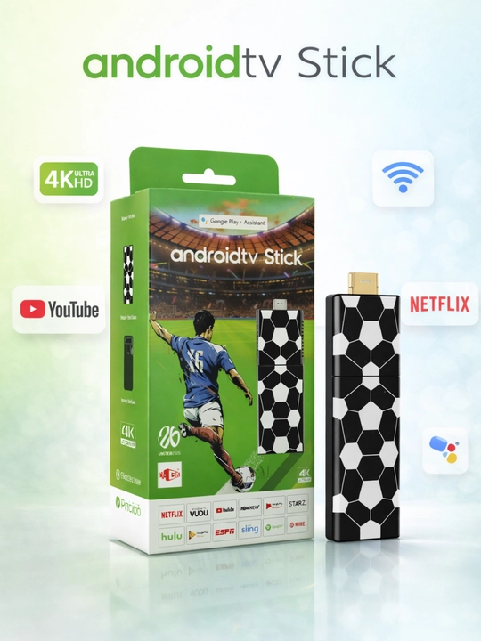Android TV Stick 4K Wi-Fi смарт ТВ приставка - 