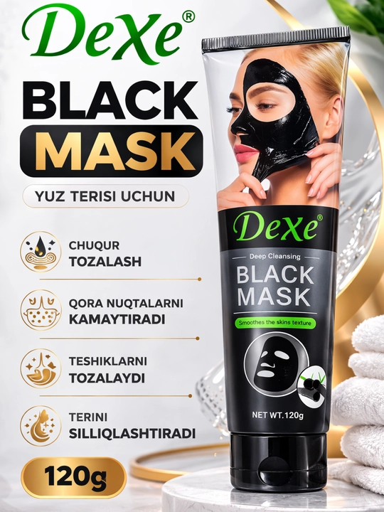 Маска для лица DeXe – Black Mask и Gold Mask, peel-off маски, 120 г