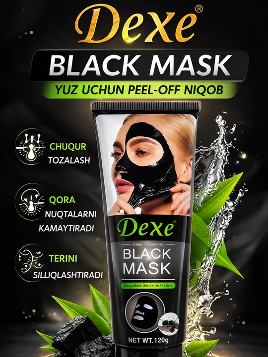 Маска для лица DeXe – Black Mask и Gold Mask, peel-off маски, 120 г