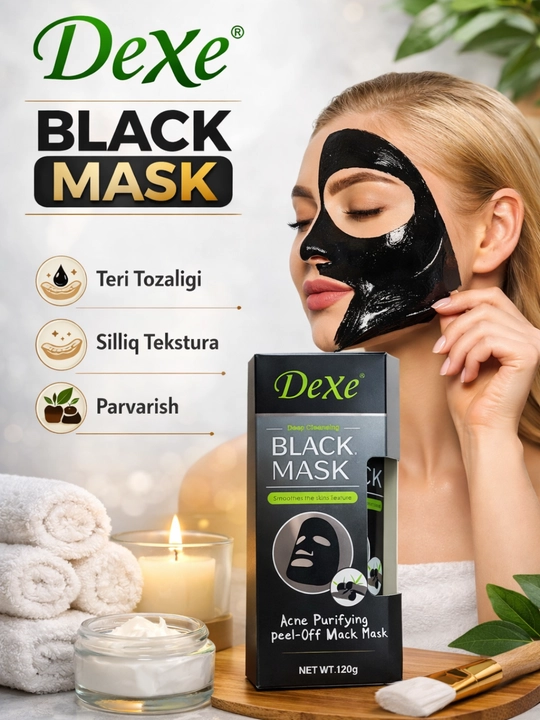 Маска для лица DeXe – Black Mask и Gold Mask, peel-off маски, 120 г