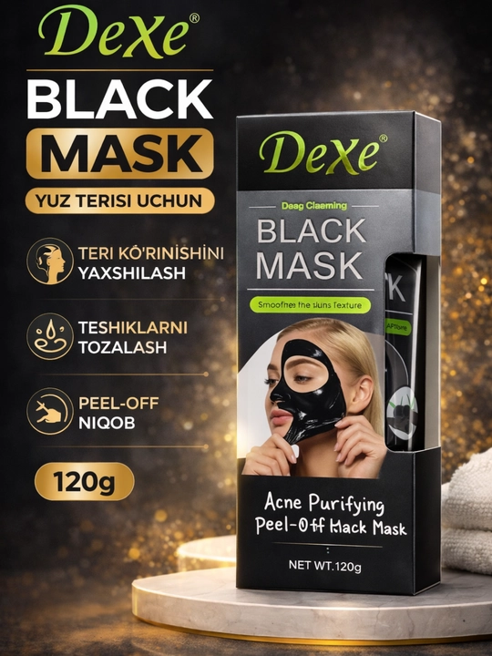 Маска для лица DeXe – Black Mask и Gold Mask, peel-off маски, 120 г