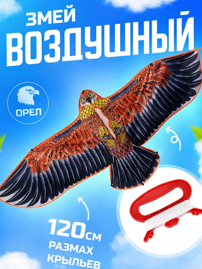 Воздушные змеи для детей и взрослых, с веревкой, Орел 90x180см