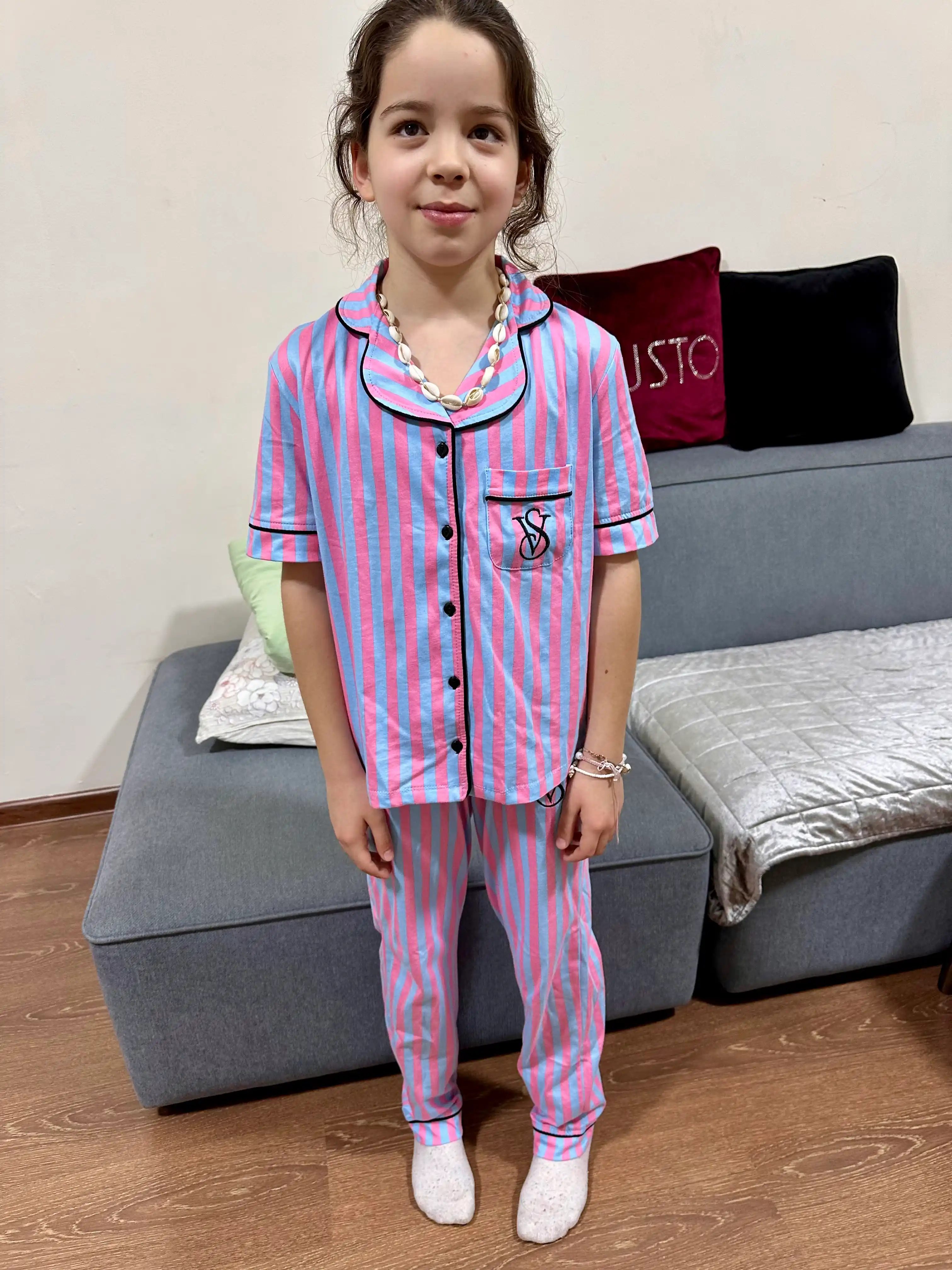 O'g'il va qiz bolalar uchun pijamalar, yumshoq va qulay, 3-14 yosh, 100% paxta, Milana