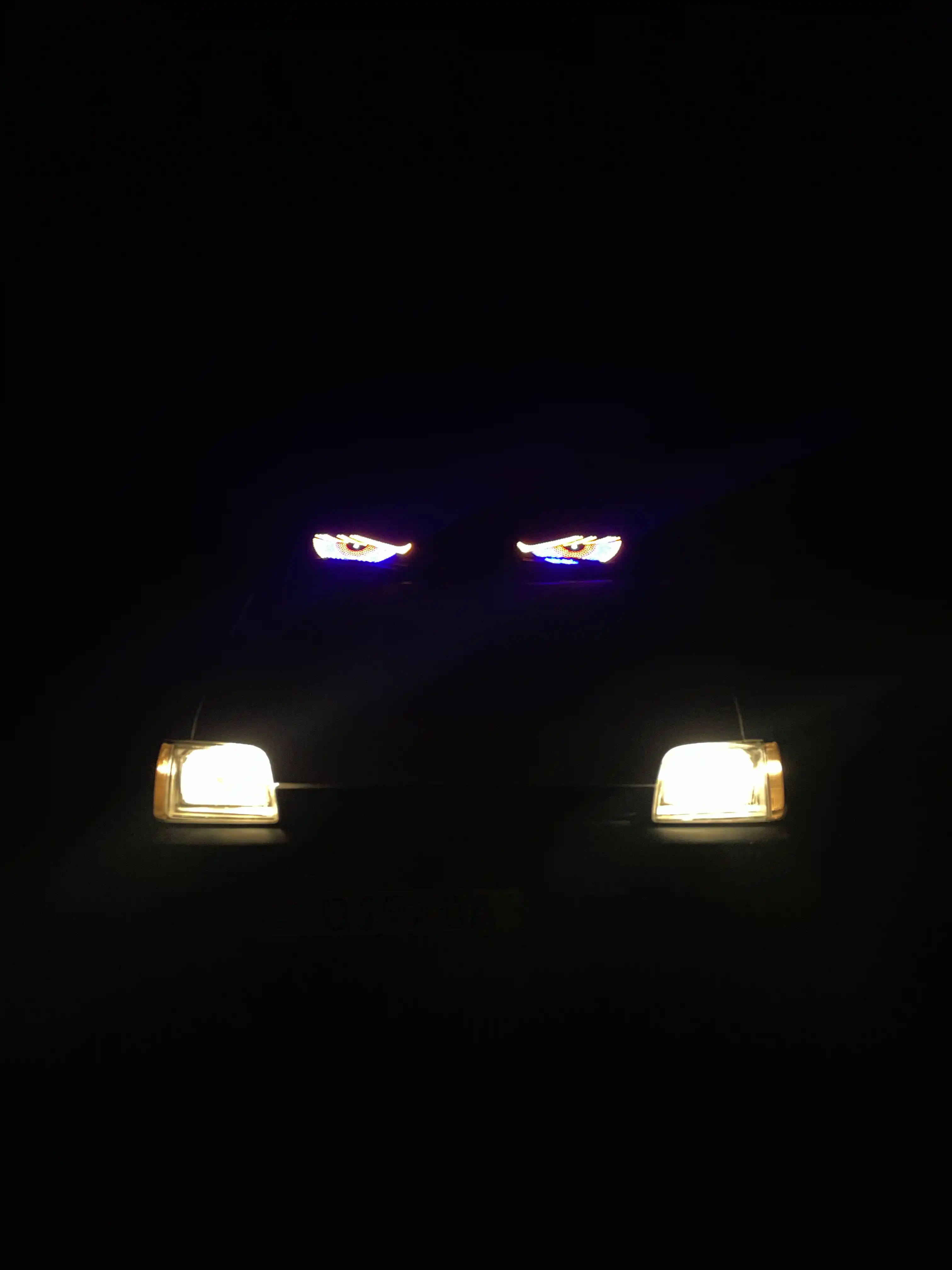 Светодиодная панель Глаза для автомобиля, 11 режимов, Devil Eyes