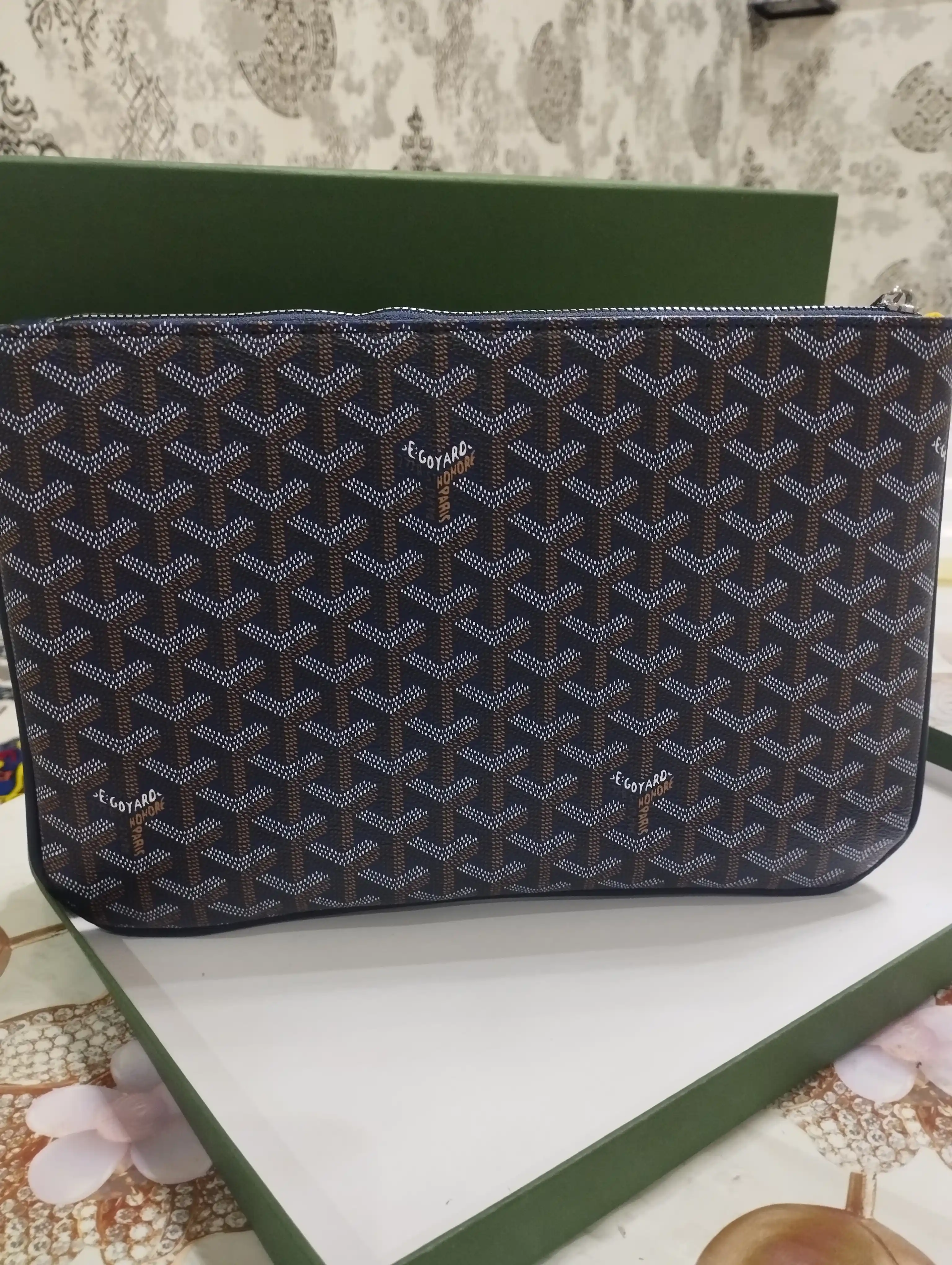 Goyard qo‘l sumka-klatch, barsetka erkaklar va ayollar uchun, zamonaviy dizayn karobkali