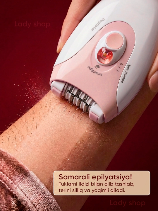 Epilyator MAC Styler, ayollar uchun, elektr epilyator, tana va oyoqlar uchun, silliq teri