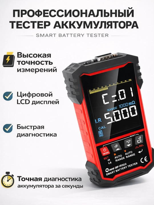 Aqlli Batareya Diagnostika Testeri TOOLTOP IR502 - 