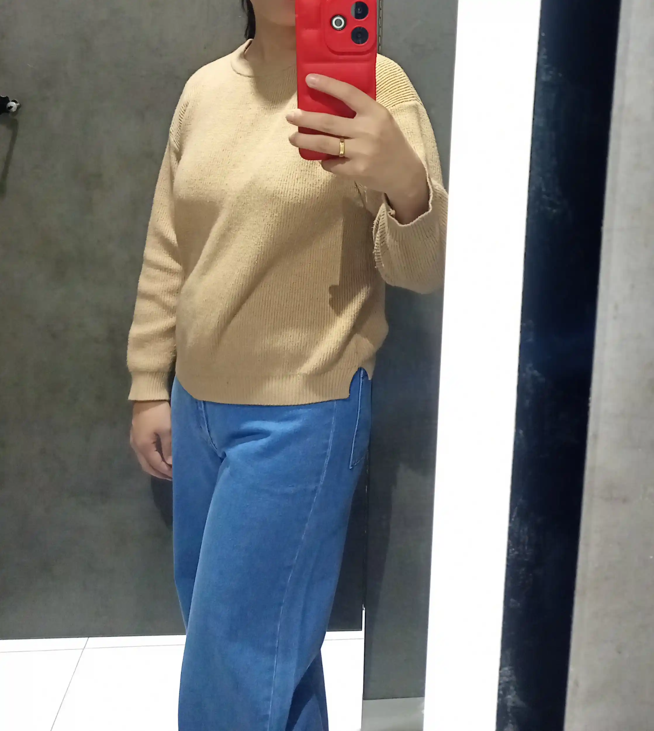 Denim ayollar jinsi shimlari, baland belli