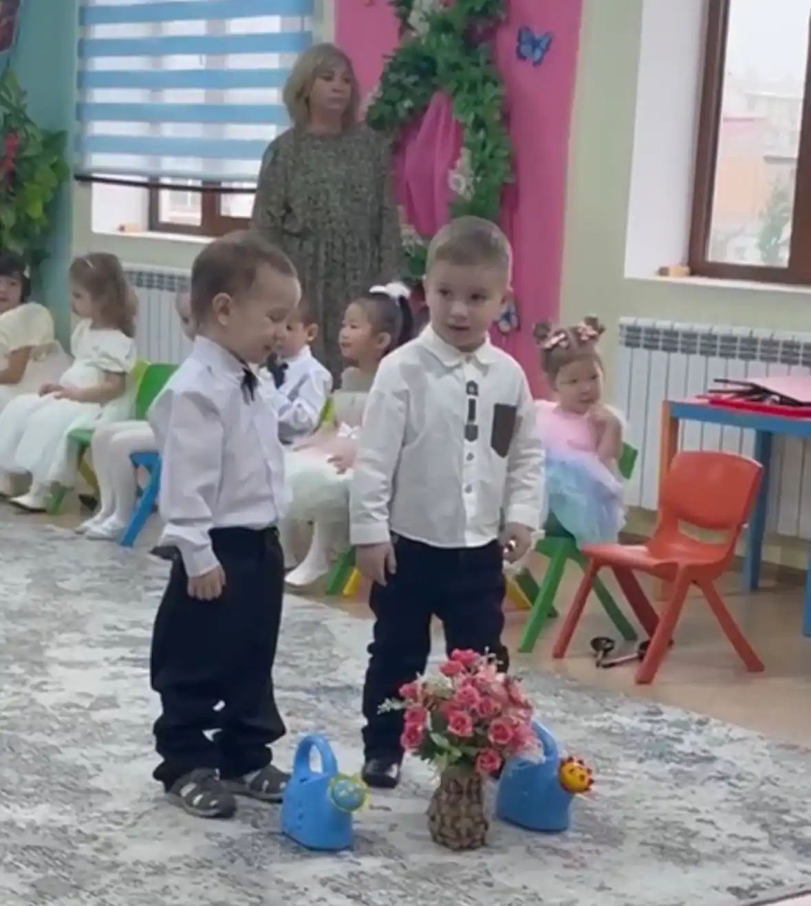 Рубашка для мальчика Slim Fit с длинным рукавом, школьная форма, 7-14 лет