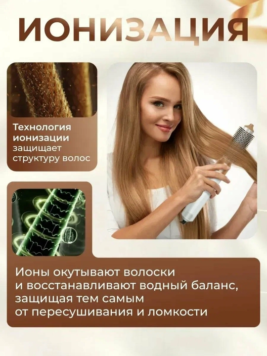5 в 1 многофункциональный фен-стайлер, с насадками для сушки, завивки и выпрямления