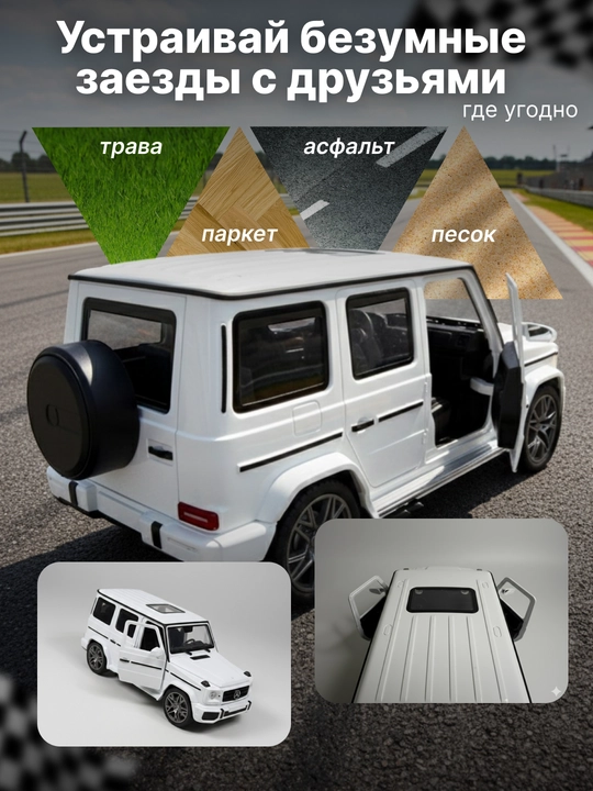 Детская машинка на пульте управления , Mercedes G-Class Гелик с открывающимися дверями