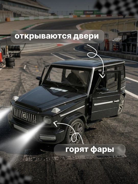 Детская машинка на пульте управления , Mercedes G-Class Гелик с открывающимися дверями