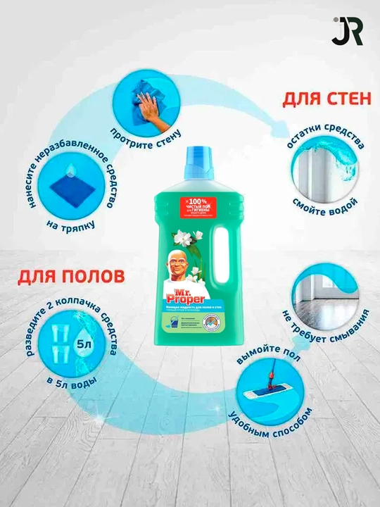 Универсальное моющее средство для пола и стен Mr. Proper, 0.5 л / 1 л
