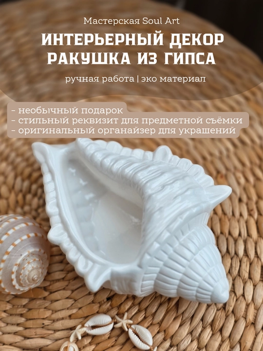 Kichkina buyumlar va zargarlik buyumlari uchun, dekorativ tutqich Chig'anoq Soulart