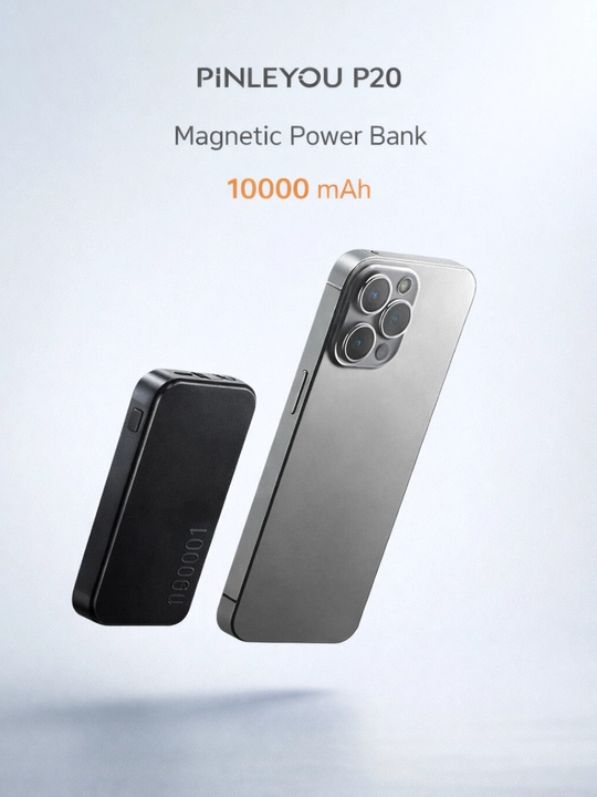 Магнитный беспроводной power bank PINLEYOU P20 10000 mAh
