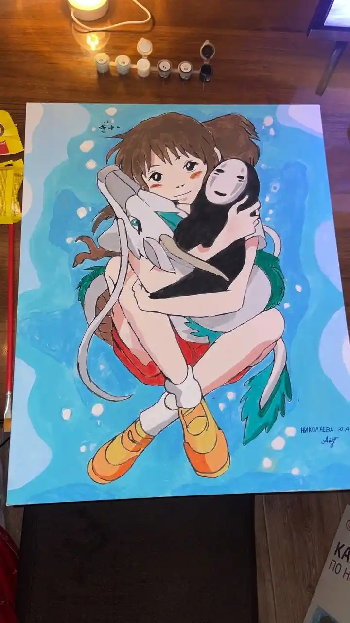 Raqamlar bo'yicha rasm chizish ARTERY "Anime" 40×50 sm, bo'yoqli holst, bo'yama to'plami