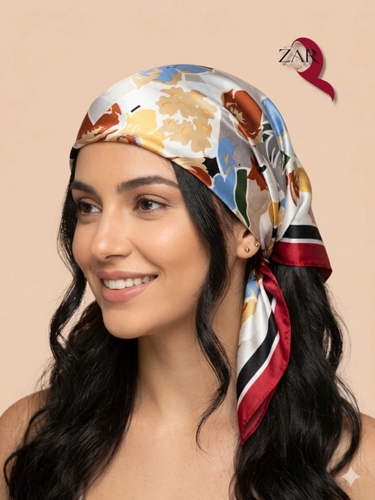 Ayollar bandanasi, ro‘mol yumshoq, yoqimli atlasdan tayyorlangan, Xitoy, o‘lchami 67x67 sm