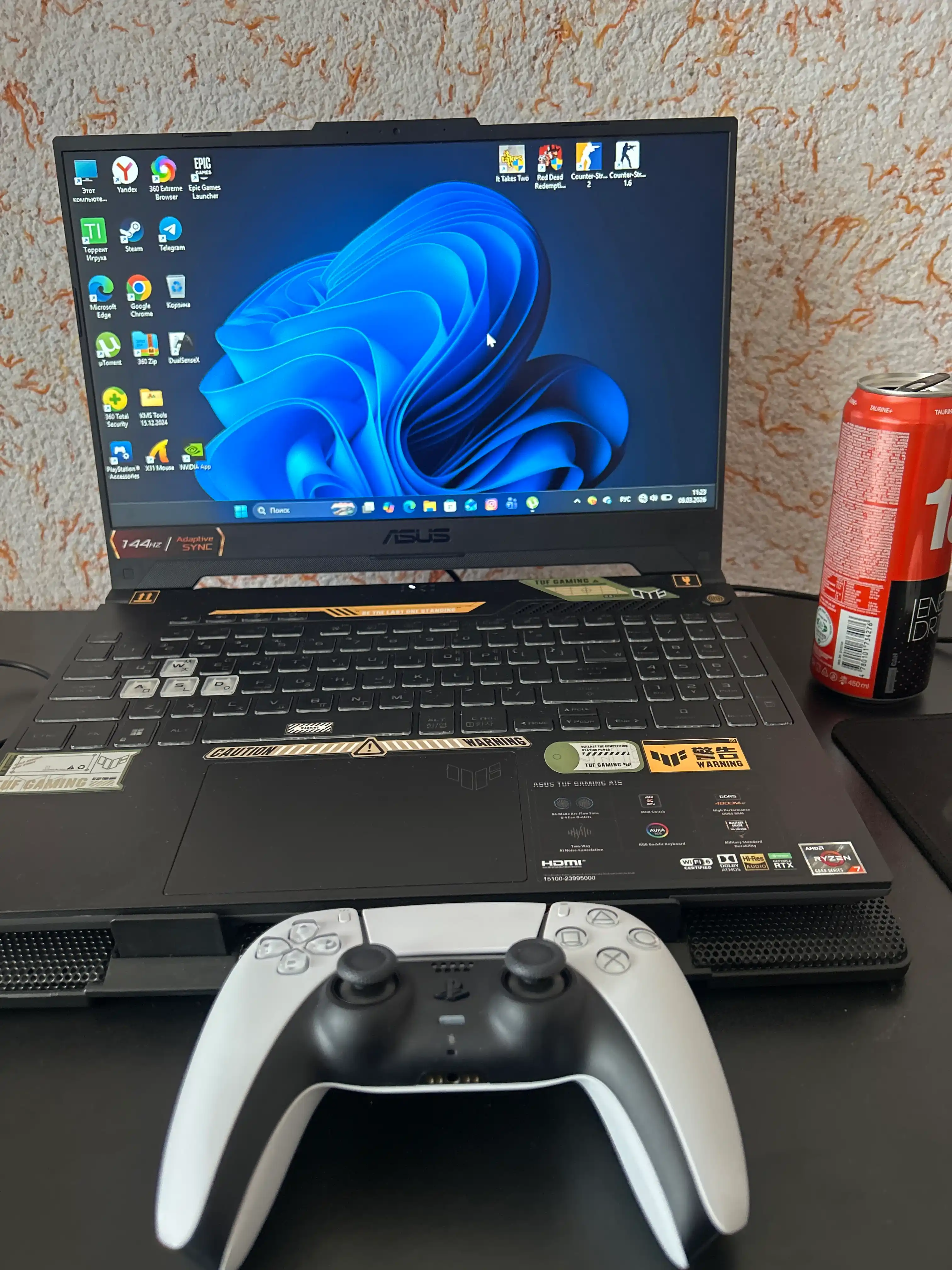 PS5 uchun simsiz geympad, PlayStation 5 joystick, DualSense, оq rang