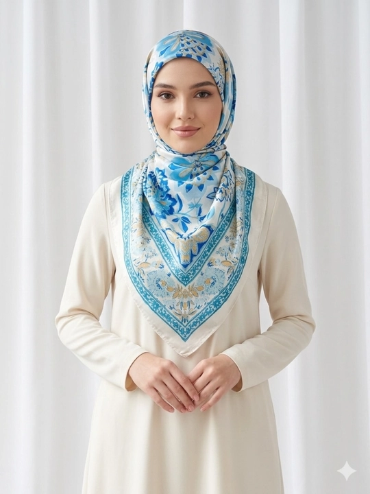 Ayollar bandanasi, ro‘mol yumshoq, yoqimli atlasdan tayyorlangan, Xitoy, o‘lchami 67x67 sm