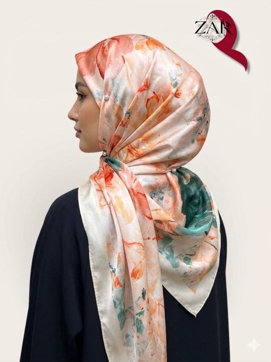 Ayollar bandanasi, ro‘mol yumshoq, yoqimli atlasdan tayyorlangan, Xitoy, o‘lchami 67x67 sm