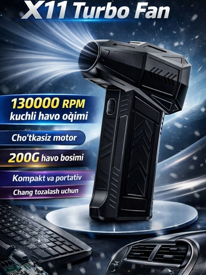 Вентилятор Violent X11 Turbo Fan – мощный мини-вентилятор для компьютера и автомобиля — C7C-FANX11