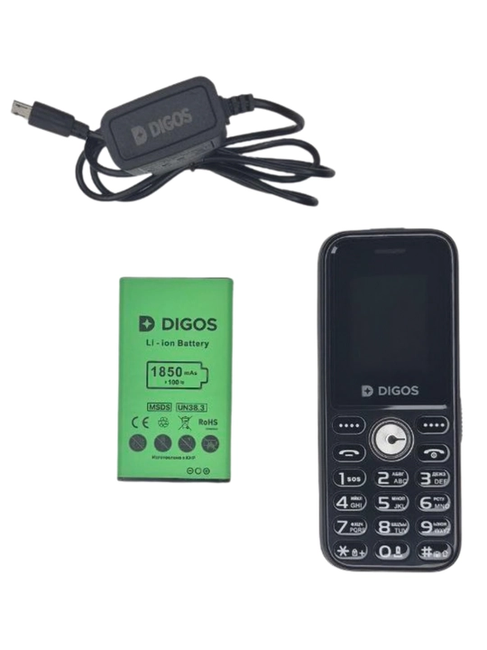 Mobil telefon DIGOS 103, 2 sim Imei o'tgan, zaryadka bor, 1850 mAs