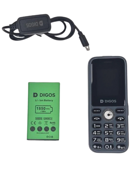 Mobil telefon DIGOS 103, 2 sim Imei o'tgan, zaryadka bor, 1850 mAs
