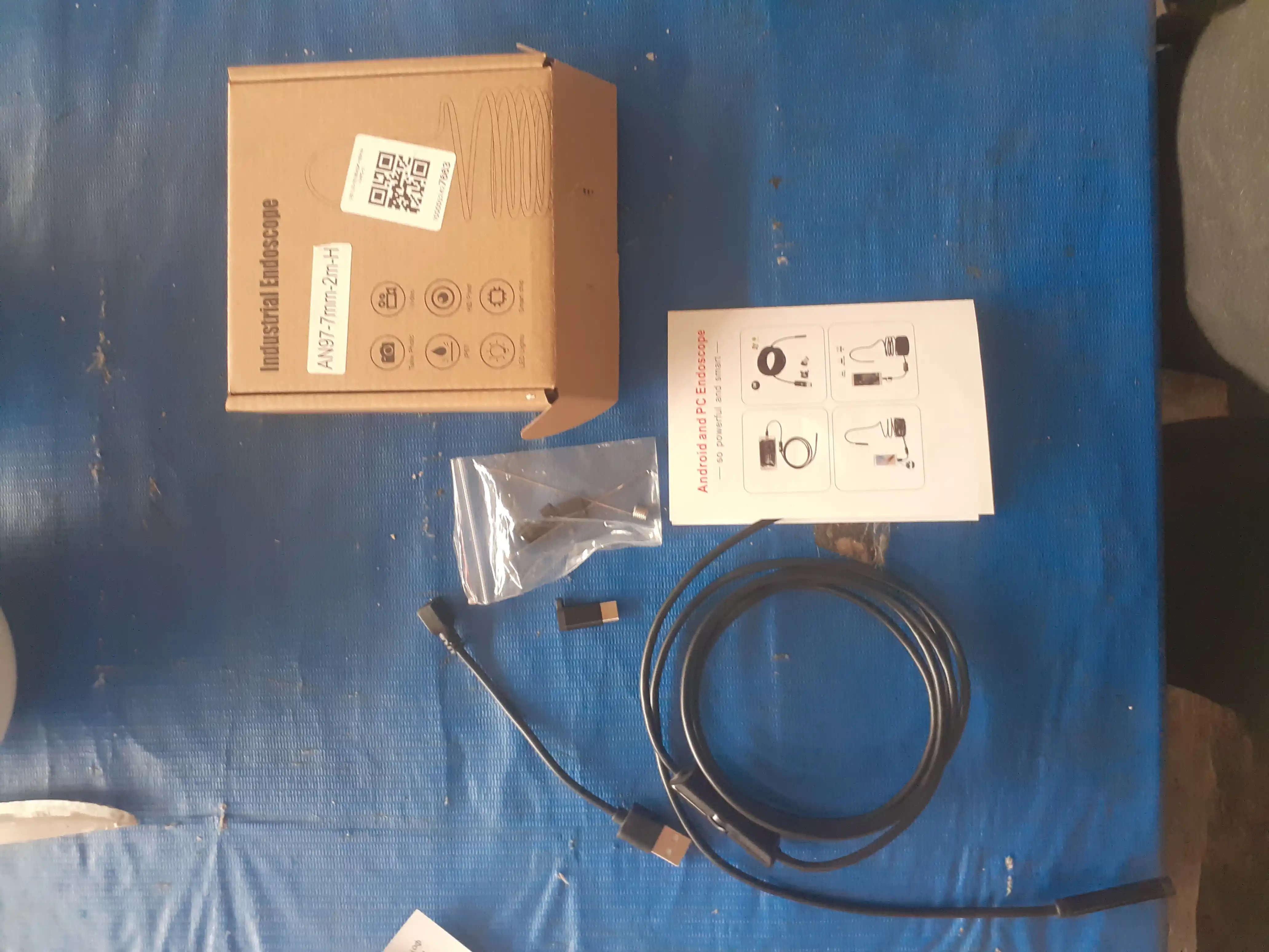 USB endoskop, Android, Windows uchun, 8 mm va 5.5 mm kamera, LED yoritgich, suv o‘tkazmas