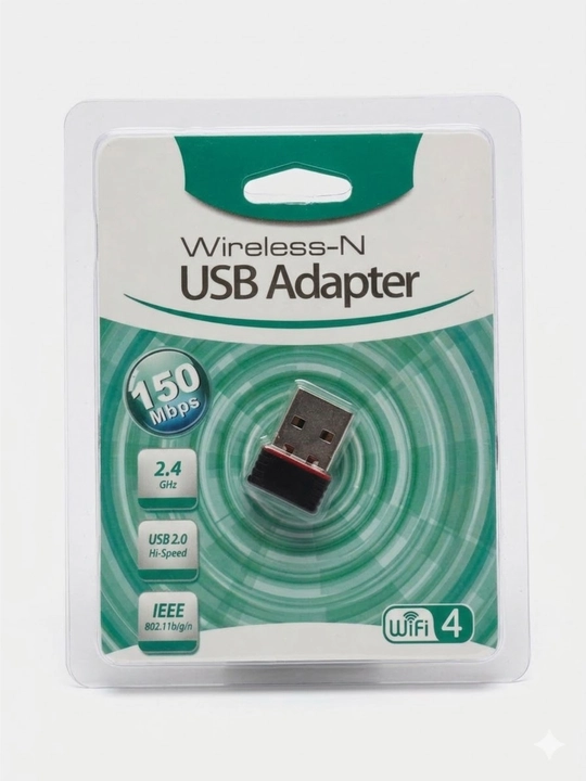 Wi-Fi adapter USB Wireless, 2.4 GHz, 5 dBi antenna bilan, tarmoq kartasi