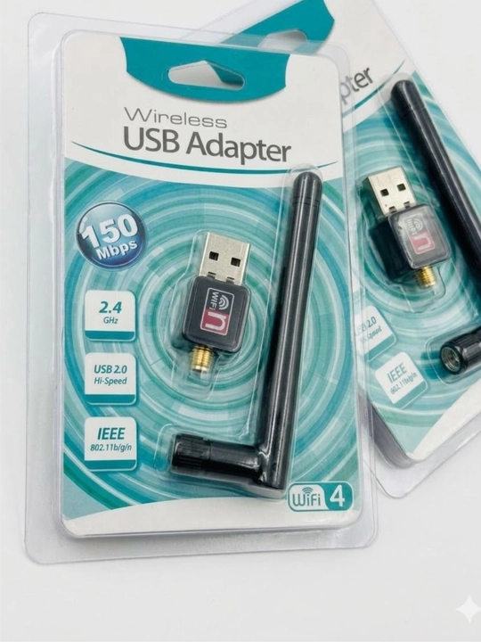 Wi-Fi adapter USB Wireless, 2.4 GHz, 5 dBi antenna bilan, tarmoq kartasi