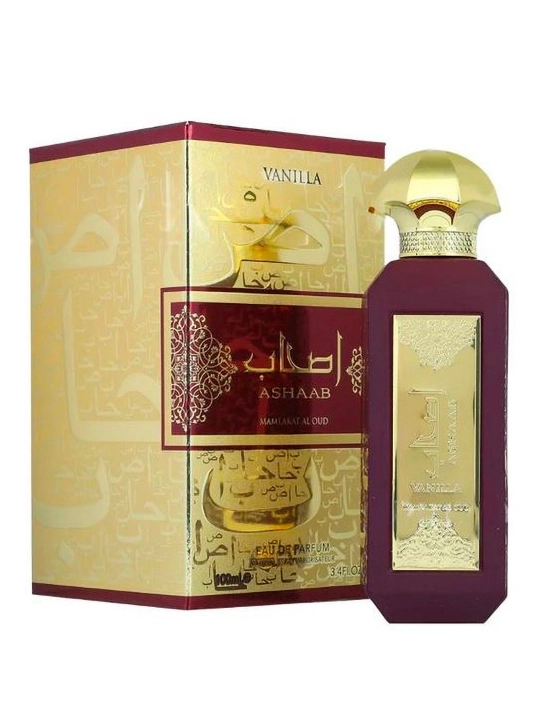 Mamlakat Al Oud Ashaab Vanilla parfyum suvi unisex, sharqona gurman 100 ml BAA
