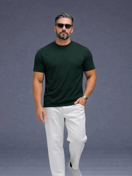 Базовая хлопковая футболка  — однотонная мужская футболка, S-XXL - 