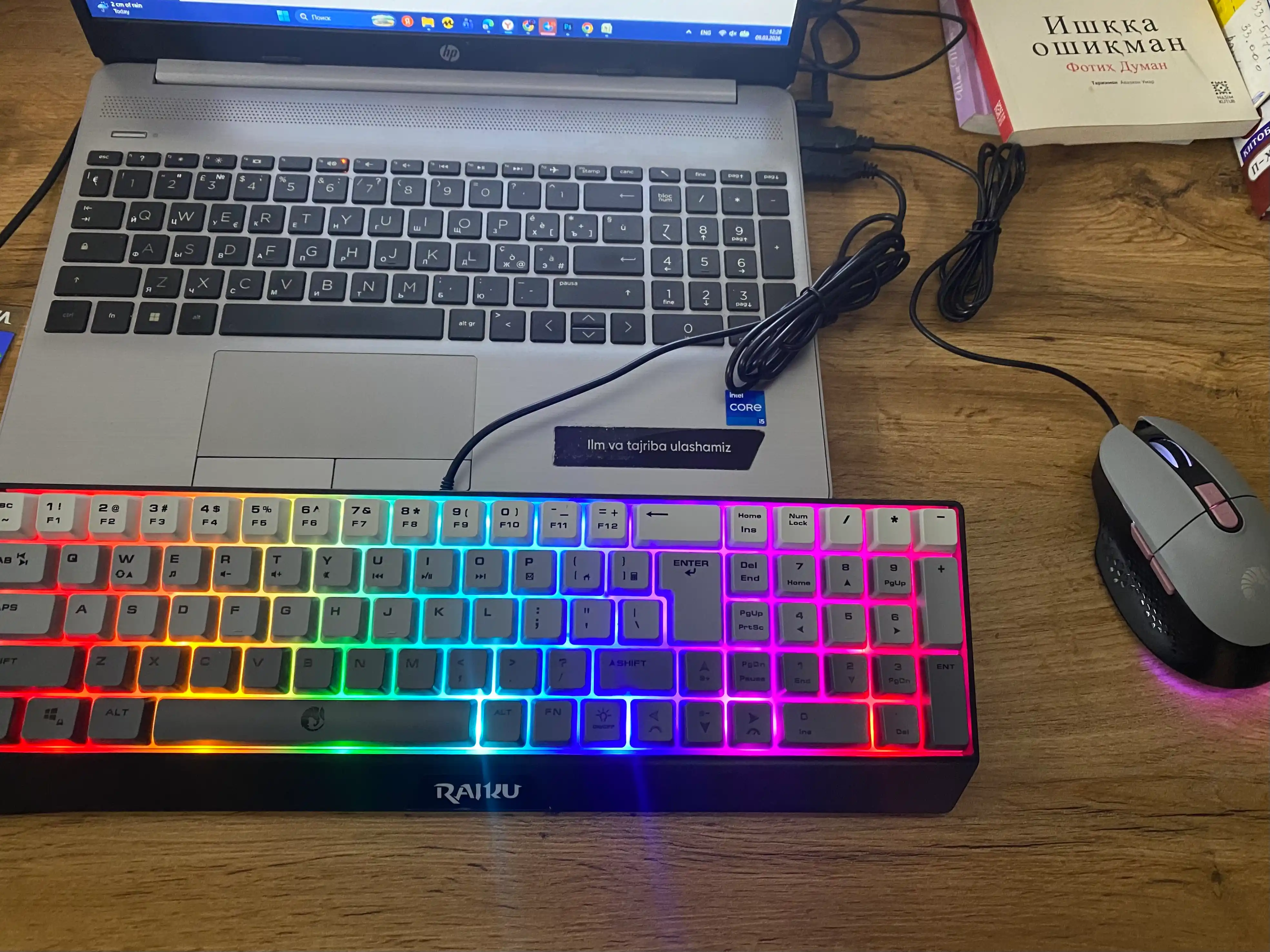RGB klaviatura, simli, simsiz, mexanik variantlar, klaviatura + sichqoncha to‘plami