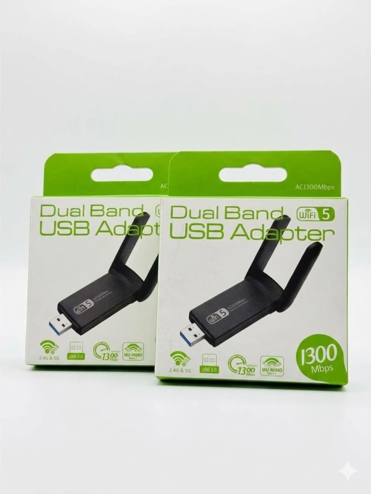 Wi-Fi adapter USB Wireless Dual Band, 2.4 va 5 GHz, AC1300 Mbps, yuqori tezlikdagi