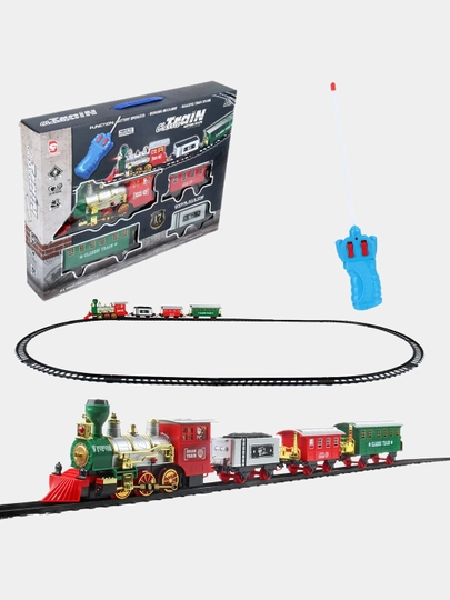 Детский поезд Classic Train на пульте, 17 деталей, с светом и звуком, 3+ — ZTS-IGR000928