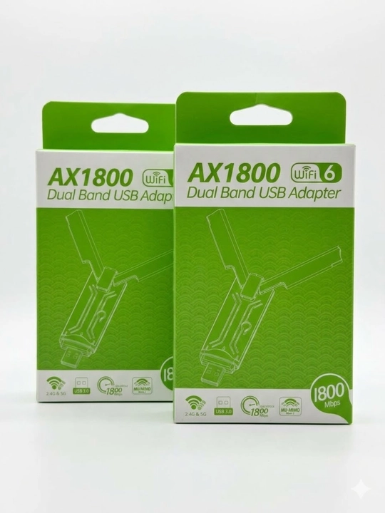 Wi-Fi 6 USB adapter AX1800, ikki diapazonli (2.4G & 5G), USB 3.0, tashqi antennali - 
