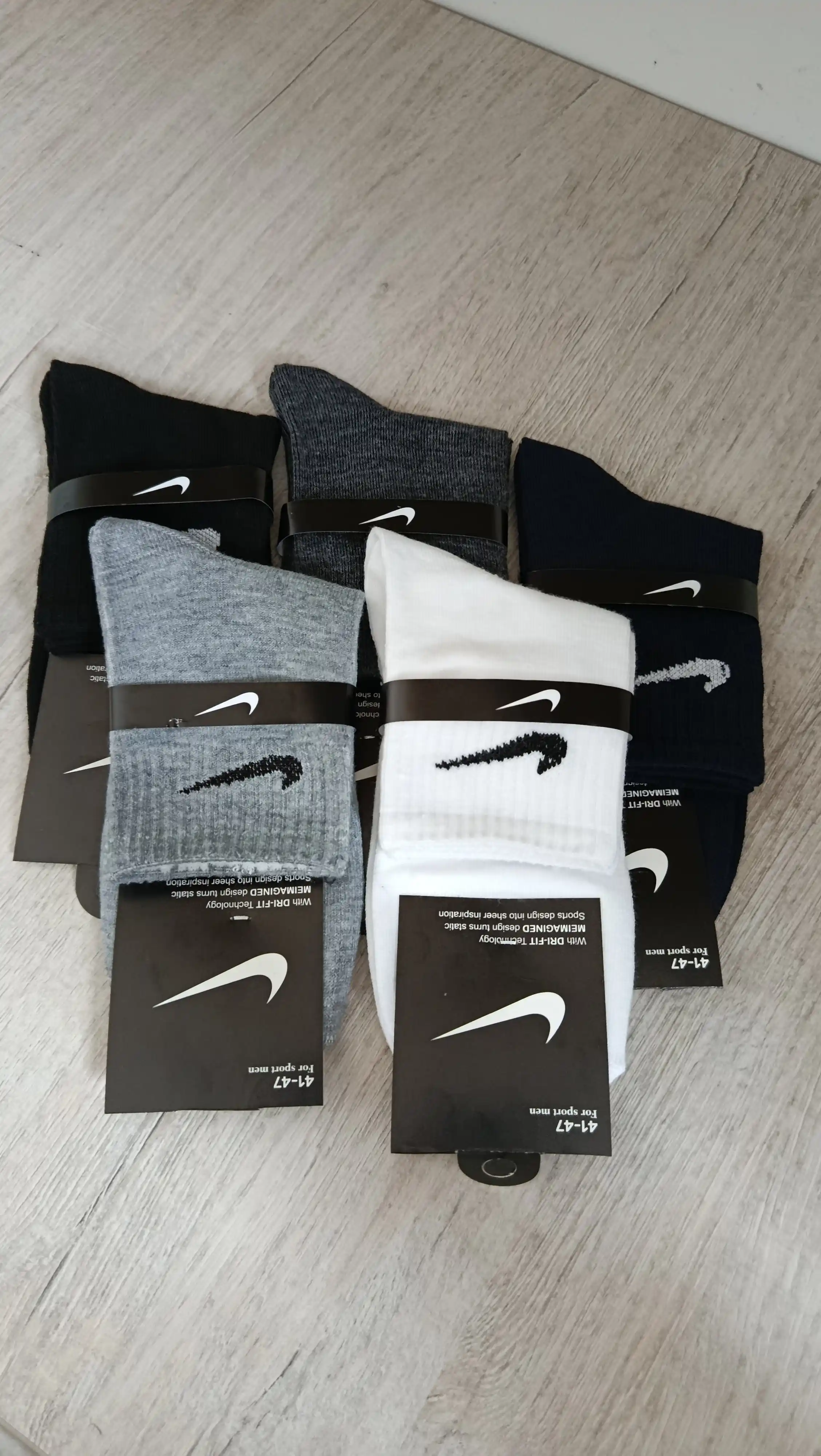 NIKE erkaklar paypog‘i, 5 juft, klassik uzun paypoq