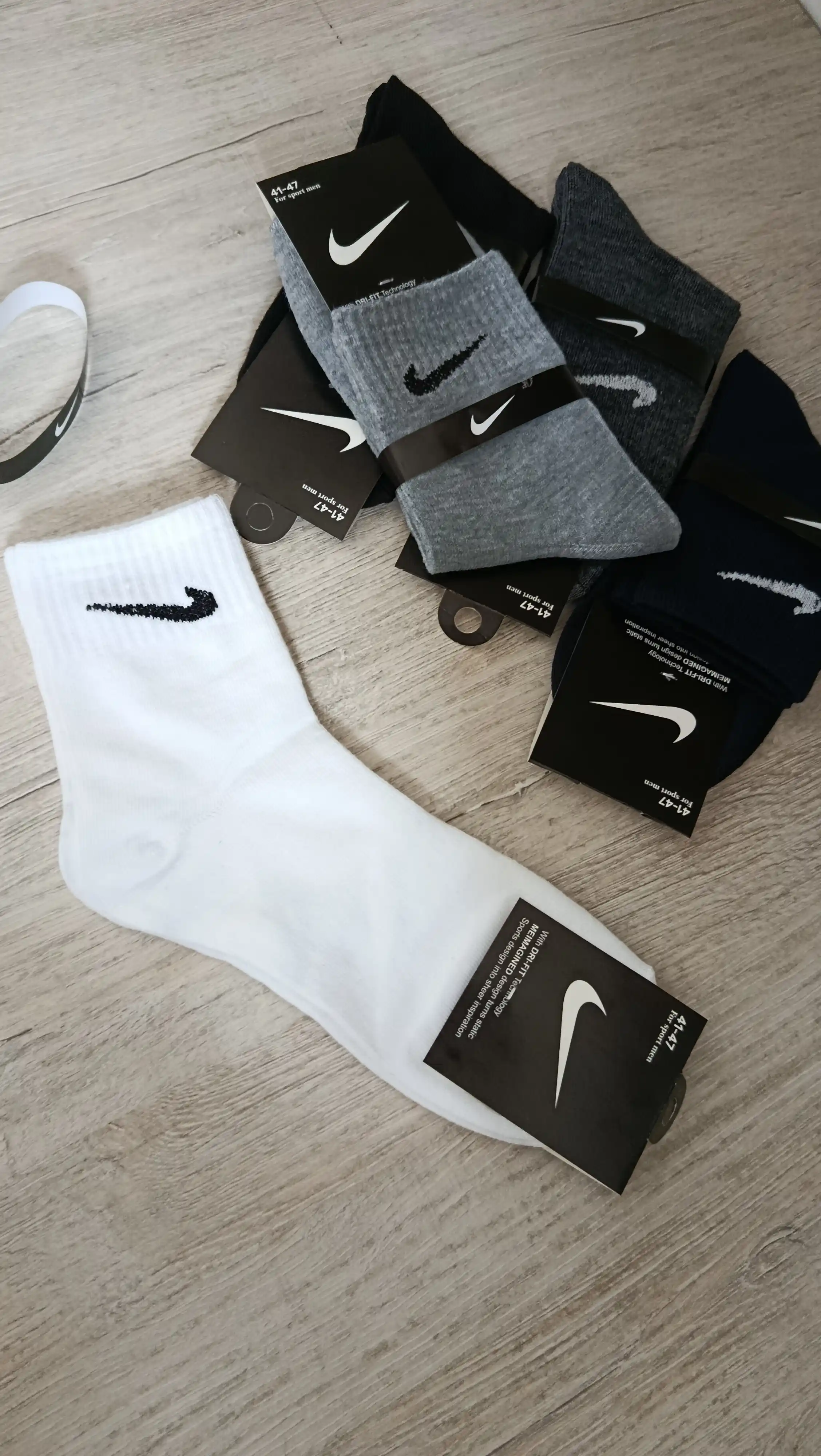 NIKE erkaklar paypog‘i, 5 juft, klassik uzun paypoq