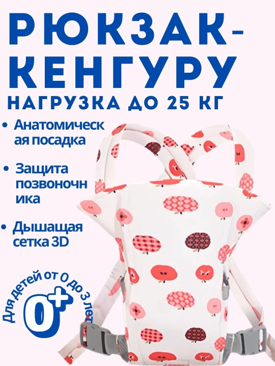 Рюкзак-кенгуру для малышей: эргономичный перенос с поддержкой спины и шеи - 