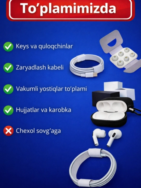 Pods Pro 2 для iPhone и Android. Беспроводные наушники с сенсорным управлением