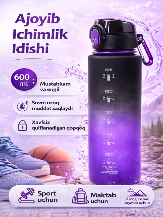 Butilka sug‘orgich sheyker 450-950 ml  Turli rangda germetik - 