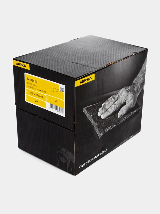Шлифовальный лист Mirka Mirlon 152×229 мм VF P360, нетканый абразив для авто покраски