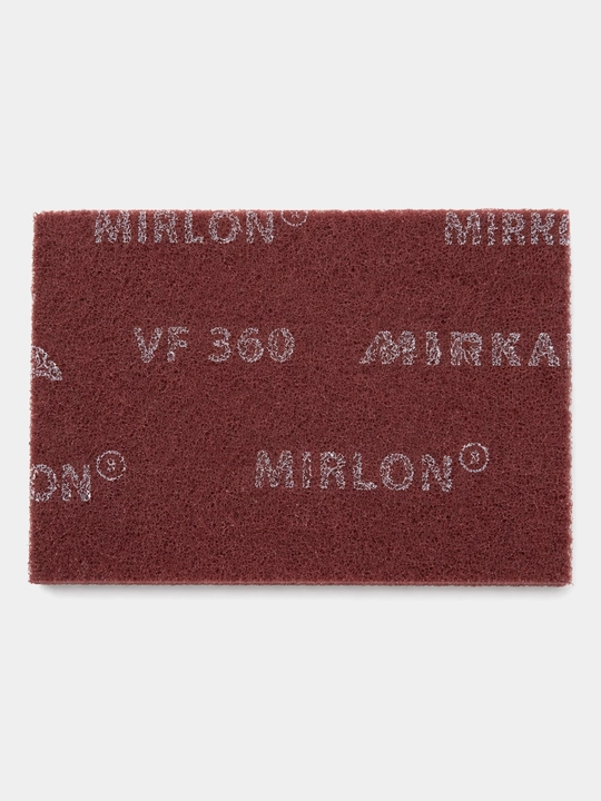Шлифовальный лист Mirka Mirlon 152×229 мм VF P360, нетканый абразив для авто покраски - 